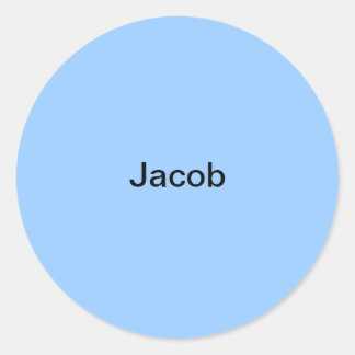 Jacob Light Blue  Kids Name Sticker Personalised