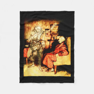 Jacob Marley Ghost Scrooge Bah Humbug Christmas Ca Fleece Blanket