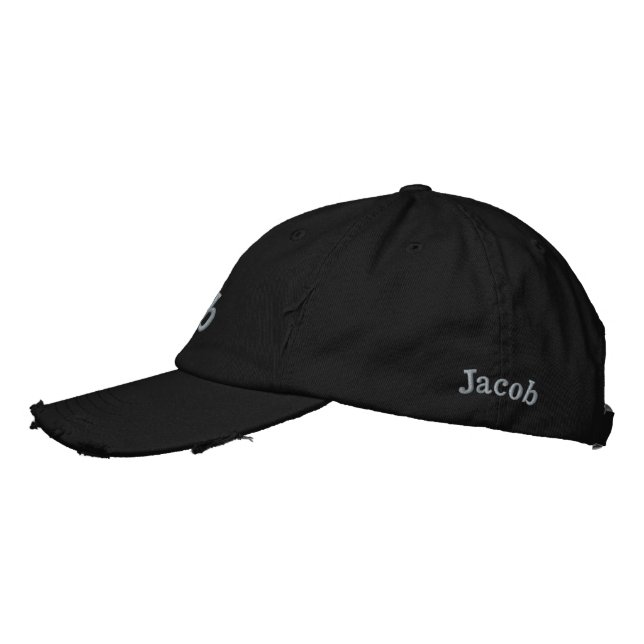 Jacob Name Embroidered, Embroidered Hat (Left)