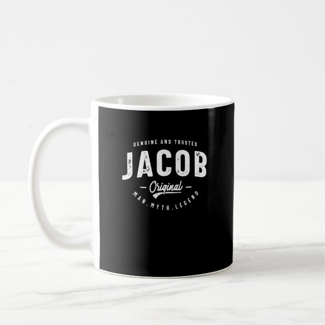 Jacob Personalised Name Mens Birthday   Coffee Mug (Left)