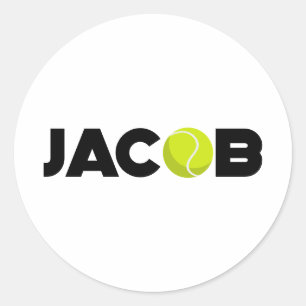 Jacob Tennis Classic Round Sticker