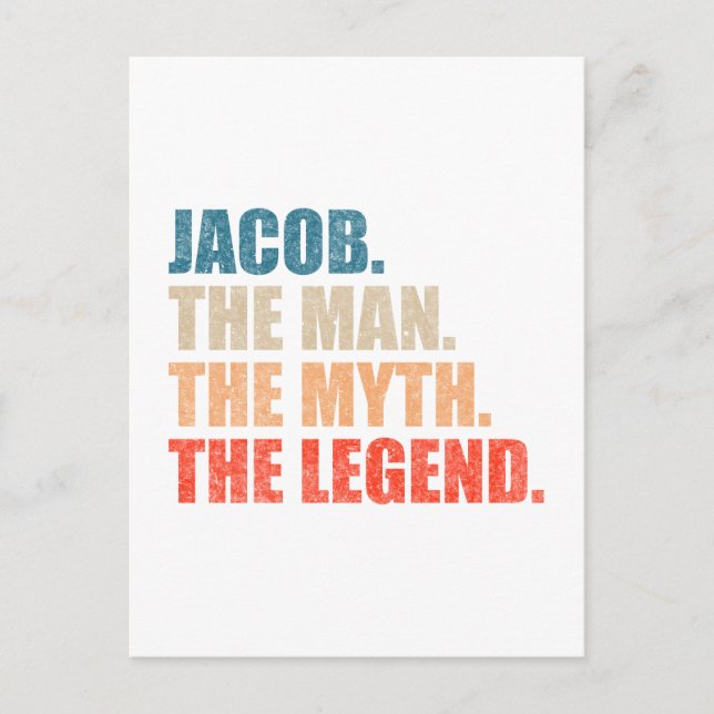 Jacob The Man The Myth The Legend Postcard (Front)
