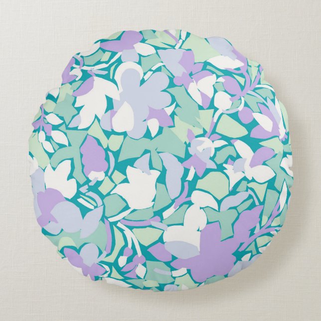 Jacobean Collage Round Cushion (Front)