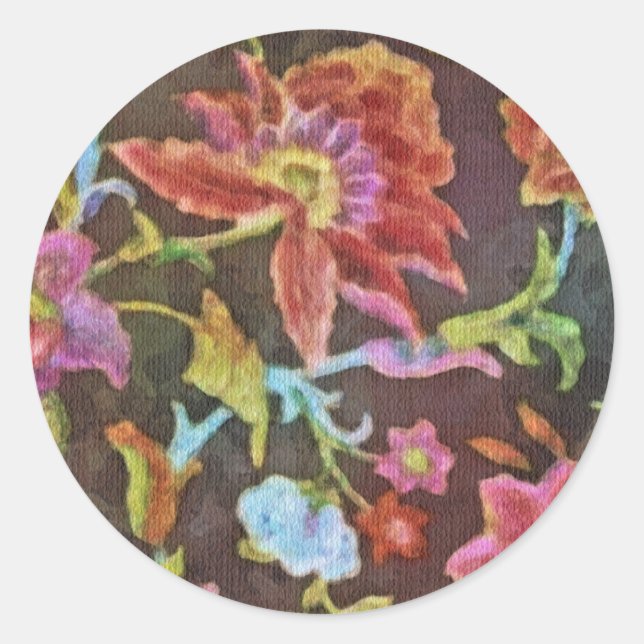 Jacobean Delight Classic Round Sticker (Front)