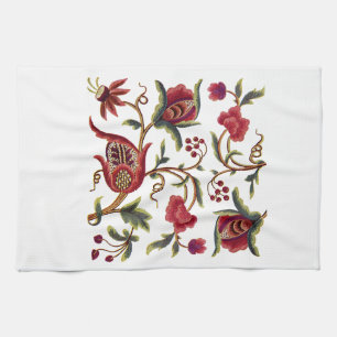 Jacobean Embroidery Tea Towel