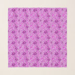 Jacobean Floral, Amethyst Purple and Lilac  Scarf<br><div class="desc">Scarf in a William Morris wallpaper design of flowers in deep amethyst purple and orchid pink,  with soft lilac,  leafy vines,  against a white background</div>