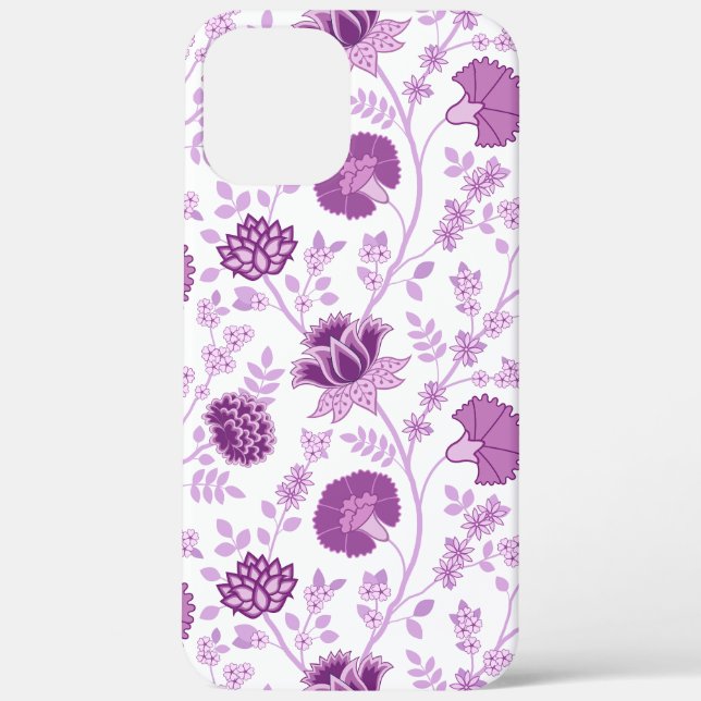 Jacobean Floral Big Pattern Pinks on White Case-Mate iPhone Case (Back)