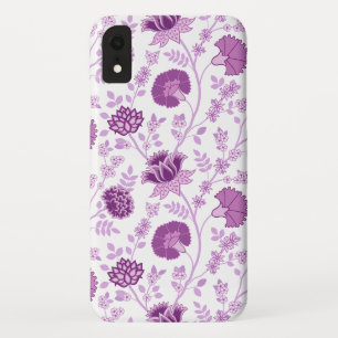 Jacobean Floral Big Pattern Pinks on White Case-Mate iPhone Case