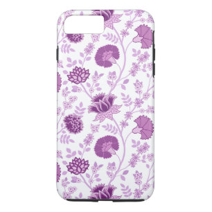 Jacobean Floral Big Pattern Pinks on White Case-Mate iPhone Case