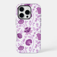 Jacobean Floral Big Pattern Pinks on White