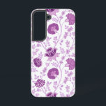 Jacobean Floral Big Pattern Pinks on White Samsung Galaxy Case<br><div class="desc">Jacobean style floral surface pattern design in contrasting pinks on a white background.</div>