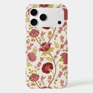 Jacobean Floral Big Pattern Reds Pinks Gold Cream