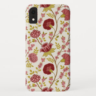 Jacobean Floral Big Pattern Reds Pinks Gold Cream Case-Mate iPhone Case