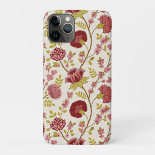 Jacobean Floral Big Pattern Reds Pinks Gold Cream Case-Mate iPhone Case