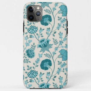 Jacobean Floral Big Pattern Teals on Cream Case-Mate iPhone Case