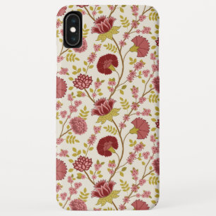Jacobean Floral Pattern Reds Pinks Gold Cream Case-Mate iPhone Case