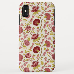 Jacobean Floral Pattern Reds Pinks Gold Cream Case-Mate iPhone Case