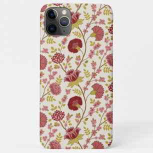 Jacobean Floral Pattern Reds Pinks Gold Cream Case-Mate iPhone Case