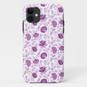 Jacobean Floral Repeat Pattern Pinks on White Case-Mate iPhone Case