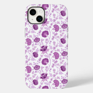 Jacobean Floral Repeat Pattern Pinks on White Case-Mate iPhone 14 Plus Case