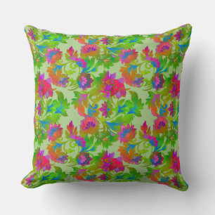 Jacobean Floral Twist Chalk Cushion
