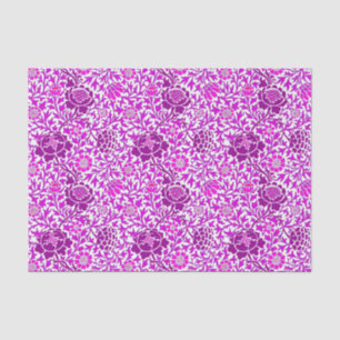 Jacobean Floral Wallpaper, Amethyst Purple & Lilac Tissue Paper
