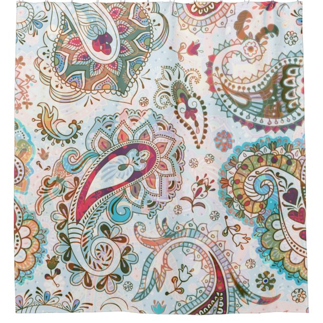 Jacobean seamless pattern. Flowers background, eth Shower Curtain (Front)