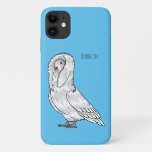 Jacobin pigeon bird cartoon illustration Case-Mate iPhone case