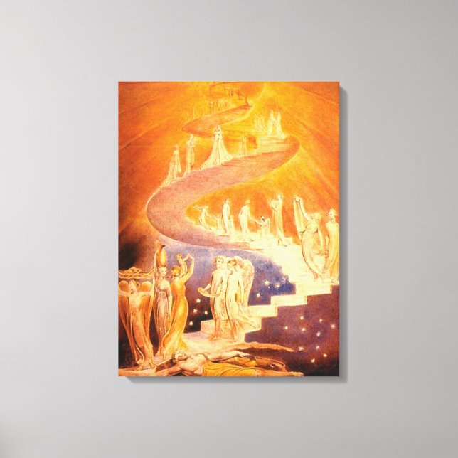 Jacob's Dream By William Blake Canvas Print (Front)