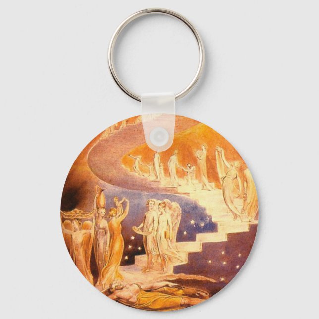 Jacob's Dream By William Blake Key Ring (Front)
