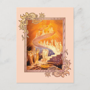 Jacob's Dream By William Blake Postcard