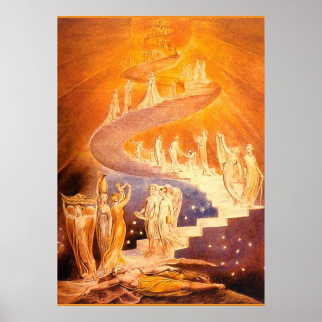 Jacob's Dream By William Blake Poster (Front)