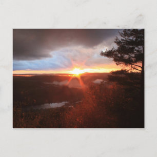 Jacobs Hill Storm Sunset Royalston MA Postcard