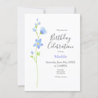 Jacob's Ladder Watercolor Flower