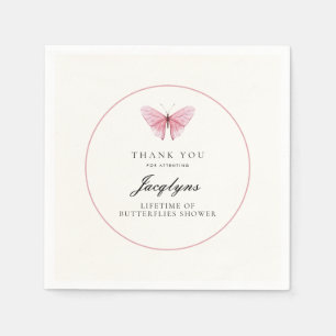 Jacqlyn's Lifetime of Butterflies Shower TYou V4 Napkin