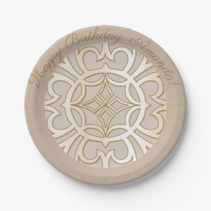 Jacquard Impression Pattern Paper Plate