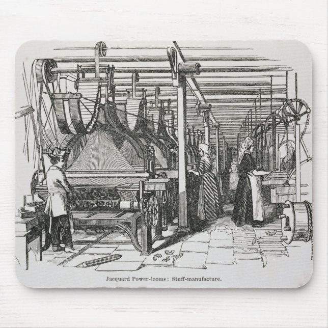 Jacquard Power Looms (engraving) Mouse Pad (Front)