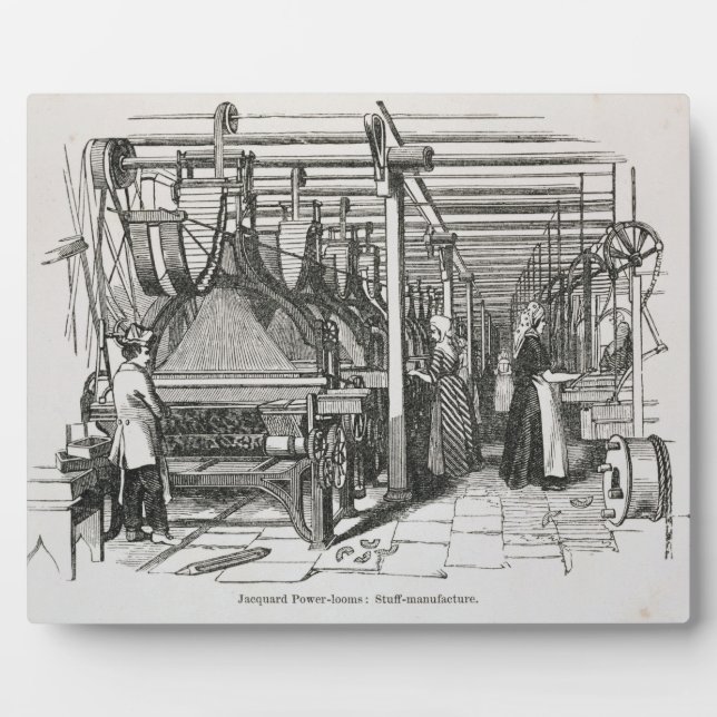 Jacquard Power Looms (engraving) Plaque (Front)