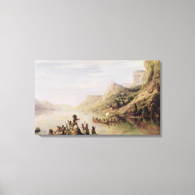Jacques Cartier Discovering the St. Lawrence Canvas Print (Front)