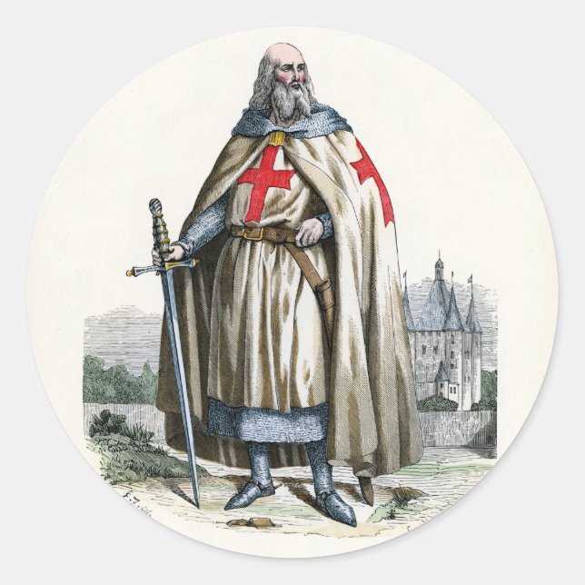 Jacques de Molay - Knight Templar Classic Round Sticker (Front)