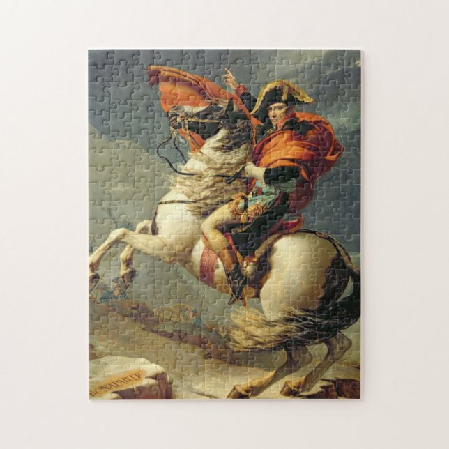 Jacques - Louis David - Napoleon Crossing The Alps Jigsaw Puzzle (Vertical)