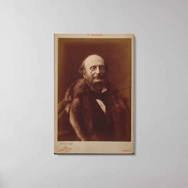 Jacques Offenbach (1819-80), German composer, port Canvas Print (Front)