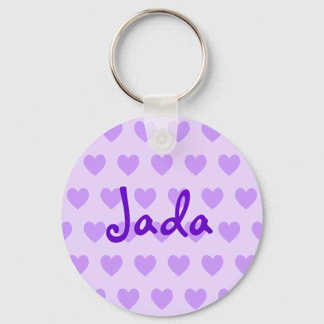 Jada in Purple Key Ring (Front)