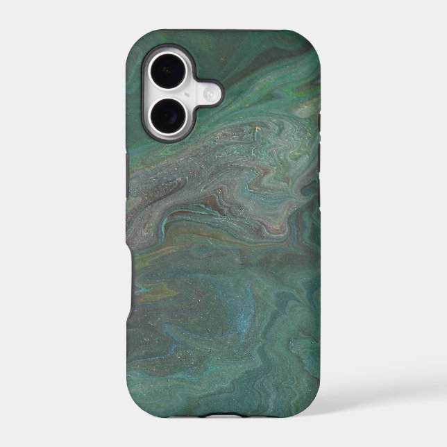Jade 2 Deep Green Abstract (Back)