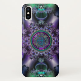 Jade Amethyst Celtic Fractal Design iPhone X Case