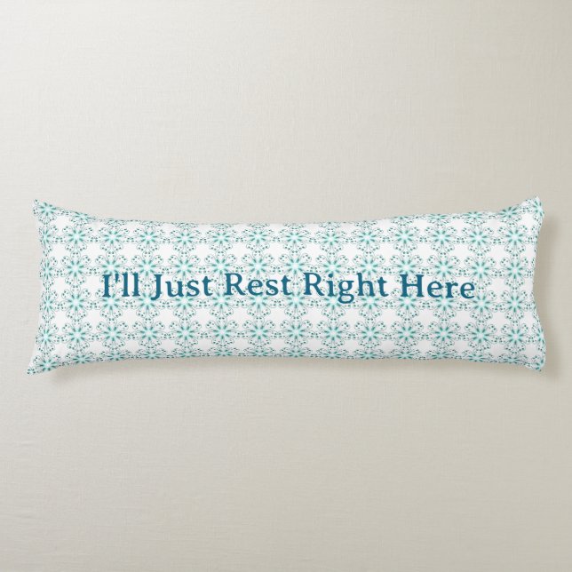 Jade and Blue Swirls Body Cushion (Front)