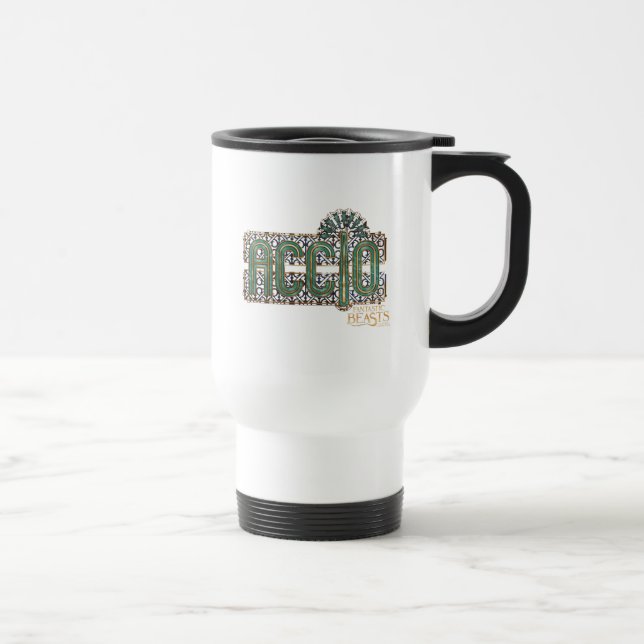 Jade Art Deco ACCIO™ Spell Graphic Travel Mug (Right)