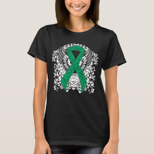 Jade Awareness Ribbon with Wings T-Shirt