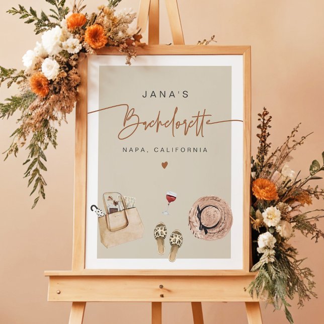 JADE Bohemian Napa Wine Country Bachelorette Poster (Creator Uploaded)