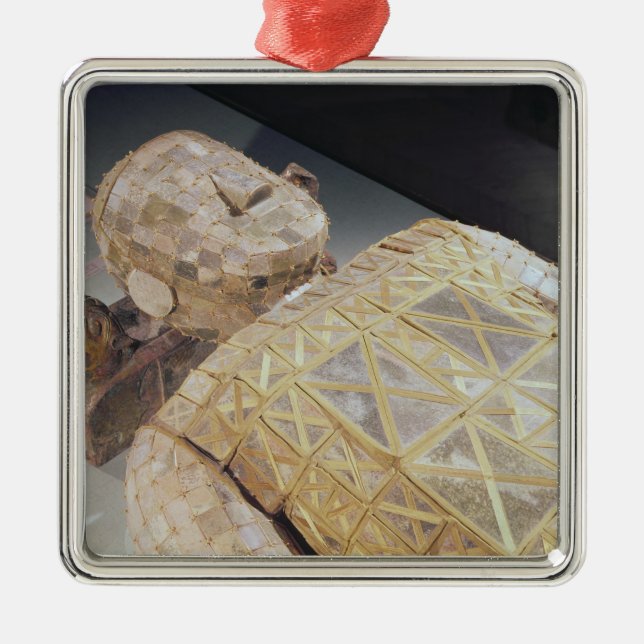 Jade burial suit metal tree decoration (Front)